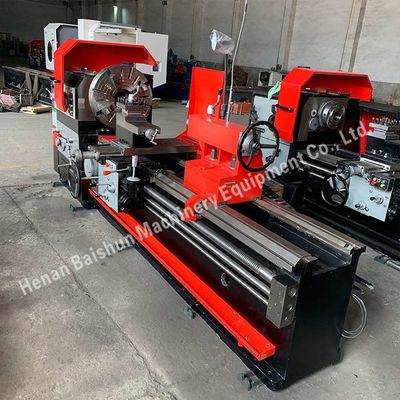 Handmatig gapbed horizontale draaibank hoge snelheid precisie rem schijf draaibank machine