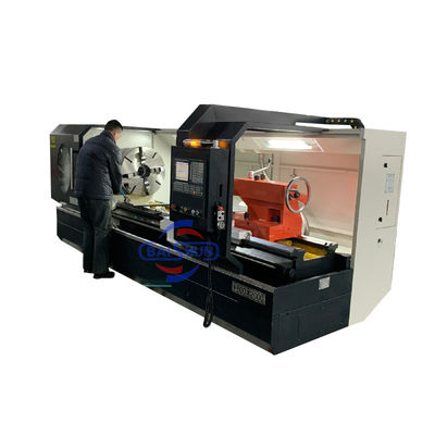 Zware snijmachine met plat bed draaibank met horizontale metalen CNC-draaibank