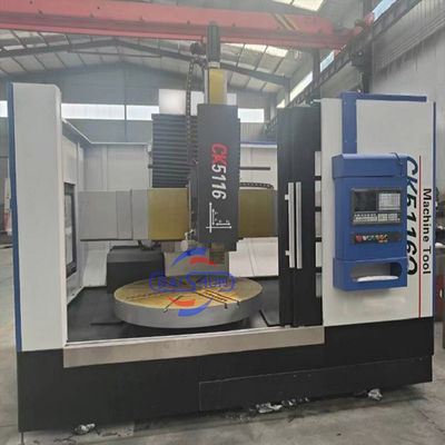Cnc draaibank machine prijs enkelkolom automatisch verticaal draaicentrum met beschermingsdoek
