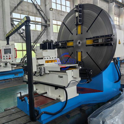 Floor type flens draaiende 2 axis Plc Metal End Face Lathe Machine