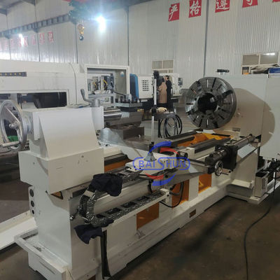 Hoge stijve schroefdraad horizontale buis snijmachine grote gaten buis draadmachine